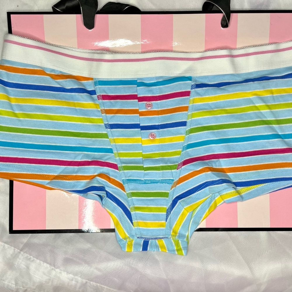 NEW VINTAGE VS PINK LARGE Boxer Boxie COTTON KNIT PANTIES VERY RARE FIND